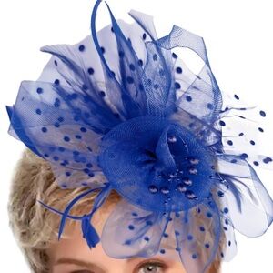 NWT Elegant PURPLE Derby hat, attach w clip or headband- pic should be purple
G